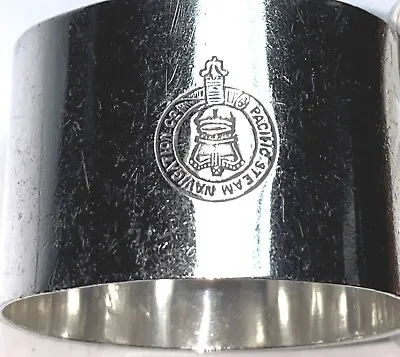 Vintage Pacific Steam Navigation Company Souvenir Silver Napkin Ring Ss10 • £9.99