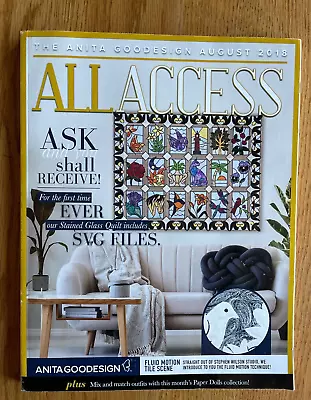 Anita Goodesign All Access VIP Club - August 2018 Book & CD -Stained Glass Quilt • $32.99