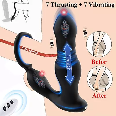 Thrusting Male Prostate Massager Vibrator Anal Butt Plug Dildo Sex Toys For Men • $19.99