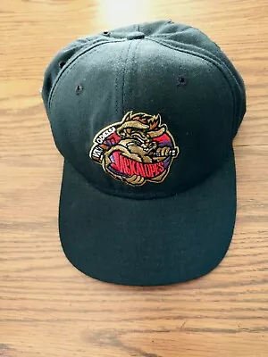 Vintage New Era Jackalopes Black Baseball Snapback Hat/Cap Size M-Lg Made In USA • $11.99