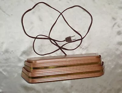 Vintage Brown Metal Headboard Reading Light Nightlight Hanging Lamp W Plug In • $88