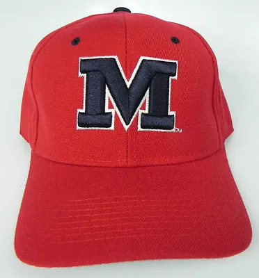 Mississippi Ole Miss Rebels Red Ncaa Vtg Fitted Sized Zephyr Dh Cap Hat Nwt!  • $19.95