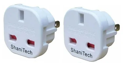 Pack Of 2 Travel Adaptors Plug For UK To USA US Canada Mexico Adapter • £6.90