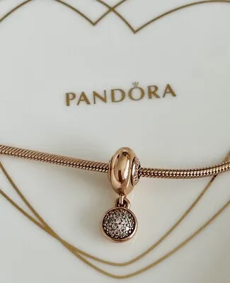 💛 PANDORA Essence * HOPE * Rose Gold Pave Charm RARE💝 Wonderful Gift 🎁 • £39.95