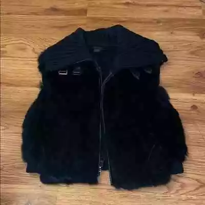 Express Real Fur / Leather Cropped Vest • $60