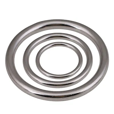 £2.46 • Buy 304 Stainless Steel Round Rings Heavy Duty Solid Metal O Ring Welded Smooth