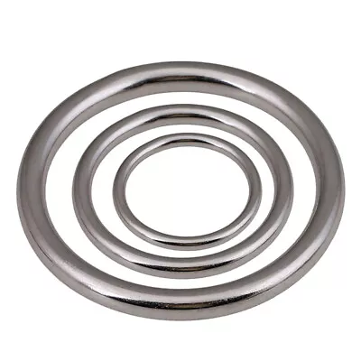 304 Stainless Steel Round Rings Heavy Duty Solid Metal O Ring Welded Smooth • $1.95