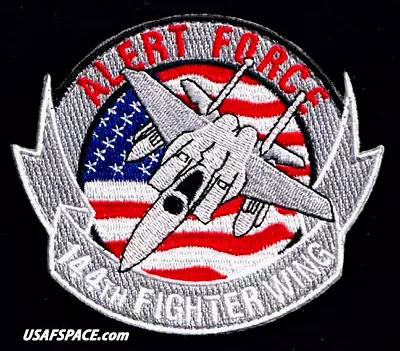 USAF 144TH FIGHTER WING -F-15- ALERT FORCE -Fresno ANGB CA- ORIGINAL VEL PATCH • $11.95