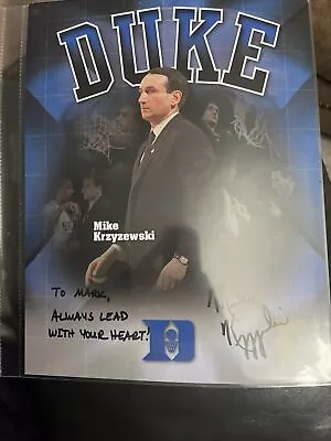 Mike Krzyzewski Signed 8x10 Autographed Photo Picture Coach K Duke Signature • $49.99