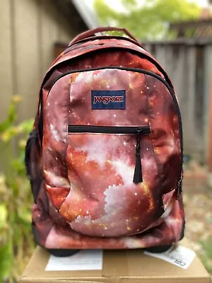 JANSPORT Driver 8 RED Cosmic Wheeled Pack Large Backpack Laptop Sleeve Carry On • £53.07