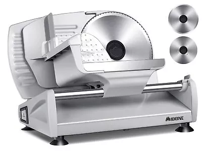 Meat Slicer 200W Electric Deli Food Slicer With Two Removable 7.5’’ Stainless... • $149.44