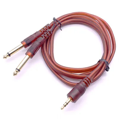 3.5mm Stereo AUX TRS To 1/4 Inch TS Audio Cable 5FT Male Y Adapter Plug Jack • $8.99