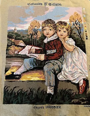 Bowden Children Needlepoint Tapestry Margot J. Hoppner 21” X 27” Finished • $39.99