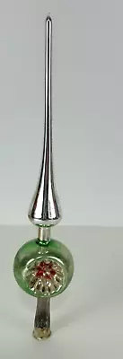 Vintage Indent Western Germany Glass Christmas Tree Topper 9.5  • $18.50