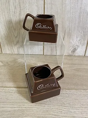 £12.95 • Buy 2 X Vintage Cadbury Chocolate Square Ceramic Mug Cup Hot Drinking Chocolate