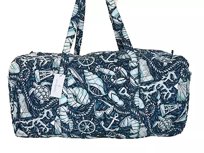 VERA BRADLEY XL Large Traveler Duffel Bag - Shore Enough Sea Turtles Blue - NWT • $95