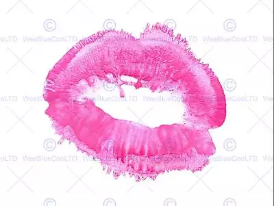 Painting Lips Lipstick Kiss Pink Women Make Up Cosmetics Poster Print Bmp11079 • £11.99