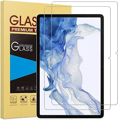 For Samsung Galaxy Tab S7 FE/S7+S8+ Screen Protector Glass 1/2/3 Pack • £3.95