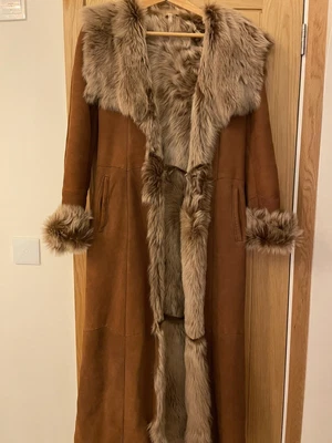 £720 • Buy Celtic & Co. Womens Luxury 100% Toscana Sheepskin Full Length Hooded Coat Size 8
