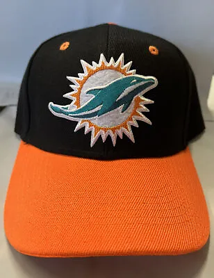 Miami Dolphins Black And Orange Baseball Hat Adjustable • $14.99