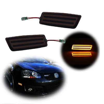 Smoke Lens LED Front Side Marker Light Amber For 06-09 VW MK5 Golf GTI R32 Jetta • $19.99