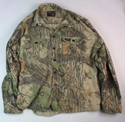 Vintage Rattlers Brand Camo Shacket Hunting Jacket Realtree Large 90s Camouflage • $32.99