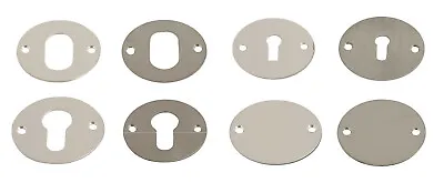 £4.29 • Buy Escutcheon Plate Key Hole Cover Covered Plates Door Lock Stainless Steel 55mm