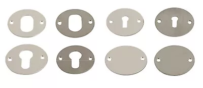 £4.09 • Buy Escutcheon Plate Key Hole Cover Covered Plates Door Lock Stainless Steel 55mm