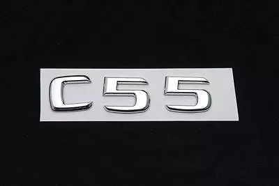 Trunk Rear Emblem Badge Chrome Letters C 55 Fits Mercedes Bnez W203 C-Class C55 • $12.99