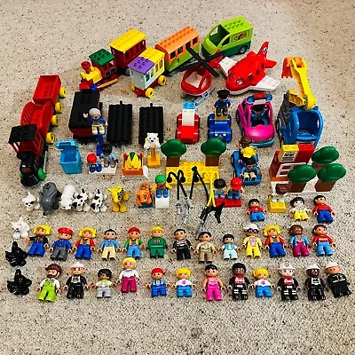 Lego Duplo Bulk Lot Figures Animals Trains Gas Fuel Hoses • $149.95