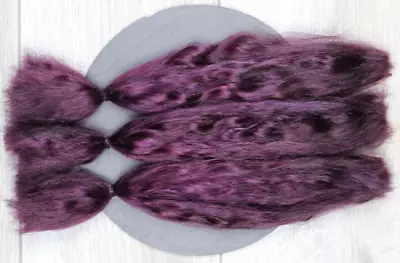 Mohair Doll Hair Color Dark Purple-red Blonde 0.35 Oz Locks Angora DIY Reborn • $10.99