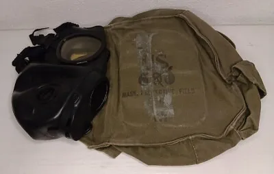 Vintage US Military C2 64 MSA 2E8 Protective Gas Mask W/ Bag USMC M17 • $60