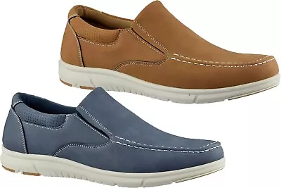 Mens Slip On Loafers Casual Walking Driving Boat Moccasin Smart Comfy Shoes Size • £21.95