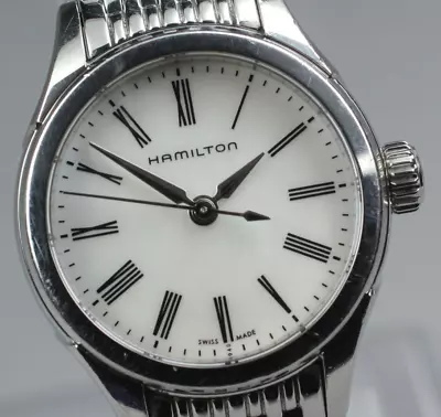 [Near MINT] Hamilton Valiant H392510 White Shell Dial Roman Quartz Ladies Watch • £137.64