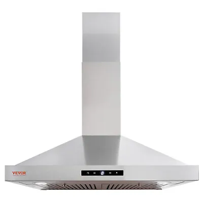 VEVOR 30  Wall Mount Range Hood Kitchen Vent Stainless Steel 3 Speed Knob/Touch • $182.99