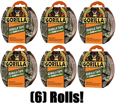 (6) Rolls 6010902 1.88  X 9 Yard Mossy Oak Camo Gorilla Tape • $63.98