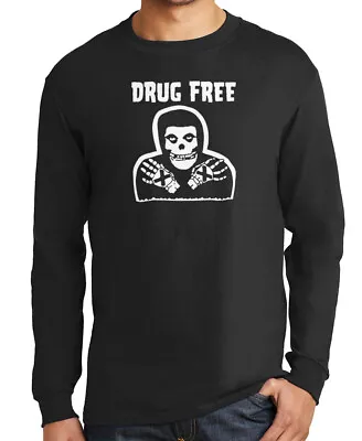 Misfits Drug Free Crimson Ghost Long Sleeve T-Shirt Horror Punk Rock S-3XL Tee • $19.95