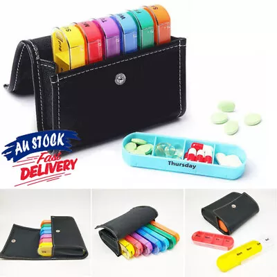 7 Day Medicine Organizer Pill Box Tablet Daily Case Weekly Dispenser Container • $11.28