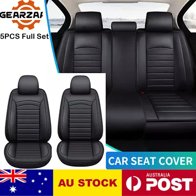 Waterproof Leather Car Seat Covers Breathable 5-seat Cushions For Toyota Camry • $104.99