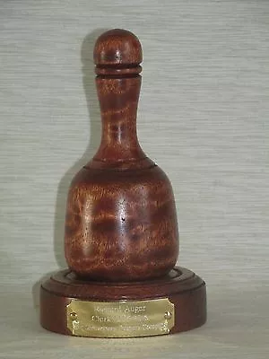 £36.99 • Buy  GAVEL & BLOCK In QUILTED SAPELE MAHOGANY WOODEN PALM POCKET MASONIC ETC