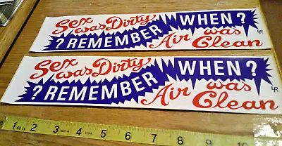 2 Original VINTAGE 70's BUMPER STICKERS Humor Remember When Sex Was Dirty And .. • $10