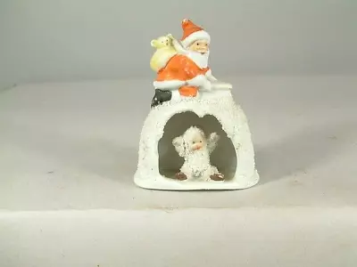 Rare Hertwig Antique German Snow Baby In Igloo With Santa Porcelain Bisque 2.5  • $99