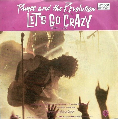 £4 • Buy Prince And The Revolution Vinyl 45 Single Titled Lets Go Crazy 1984