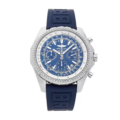 Breitling Bentley Motors Steel On Blue Rubber Strap With Blue Dial A25362 • $11525.11