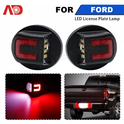 2x LED License Plate Light Tail Assembly Lamp For 1990-2014 Ford F150 F250 F350 • $14.93