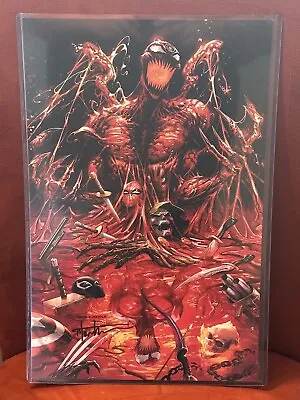 Carnage VS Marvel Print 11x17  In Top Loader Signed By Tyler Kirkman W COA • $24.99