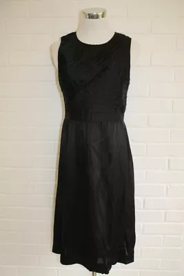 J.crew Marguerite Dress 100% Silk Charmeuse Little Black Dress 0 Pleated Sample • $31.85