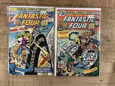 FANTASTIC FOUR #167 170 BRONZE AGE 1976 Marvel Comics Set Lot Of 2 Books • $7