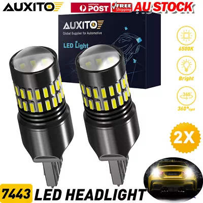 2XAUXITO 7443 W21/5W 48SMD LED Reverse Parking Daytime Running Light Globe 6000K • $32.56