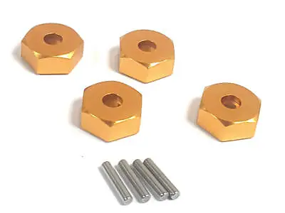 £4.80 • Buy 02134 1/10 Scale RC Nitro Buggy Alloy Drive Wheel Hex Hub Nut 12mm Gold 5mm